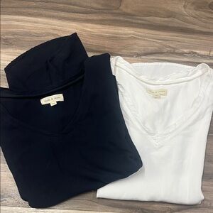 Set of 2 cloth & stone v neck shirts